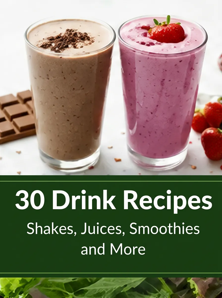 30 Drink Recipes: Shakes, Juices & Smoothies