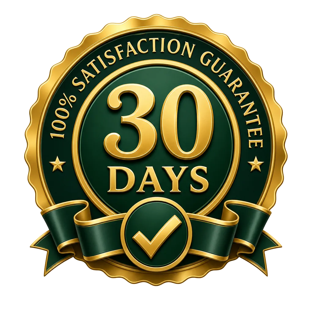100% Satisfaction Guarantee - 30 days